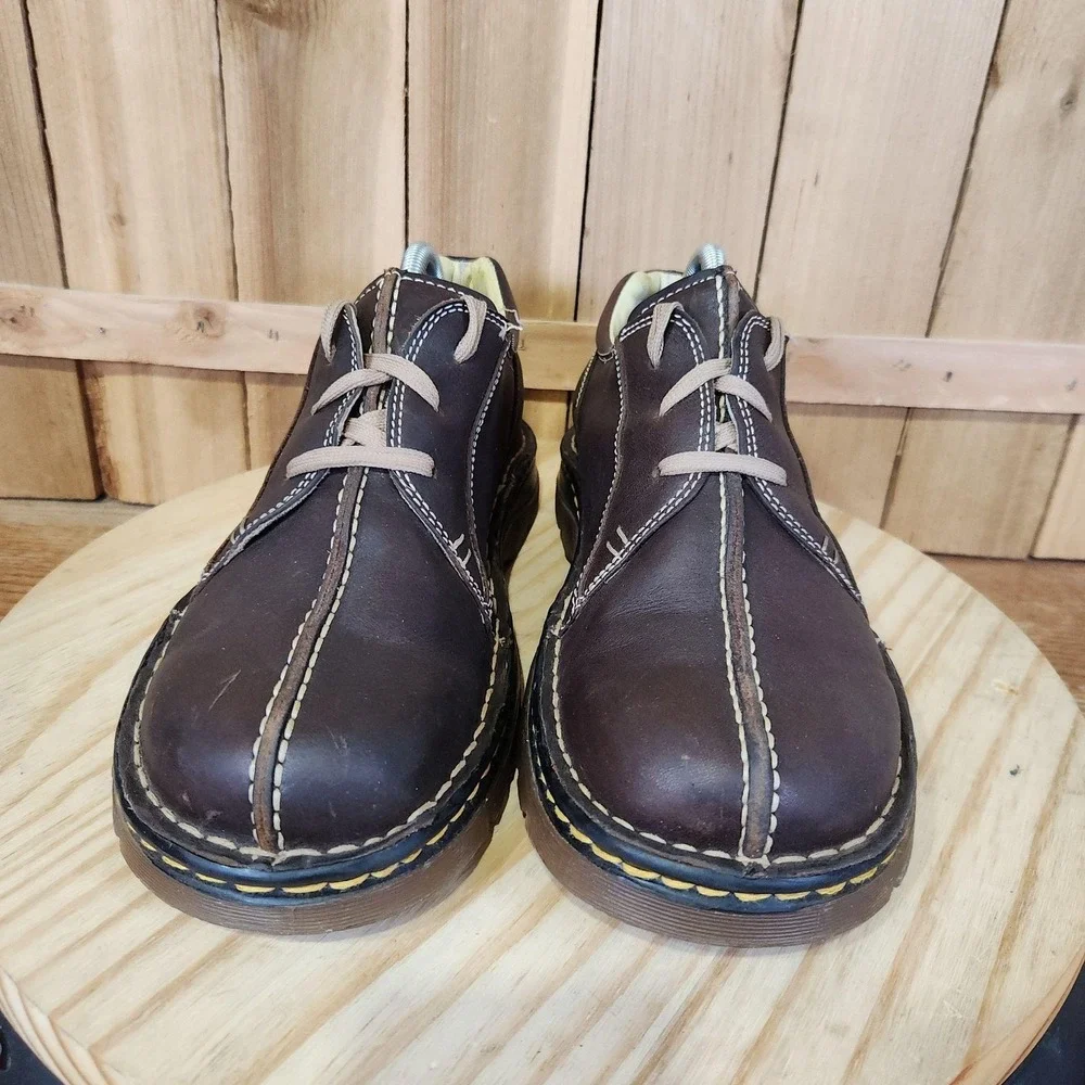 Dr. Martens Split Toe Shoes Mens 9 Brown Leather Casual Oxford Comfort Walking